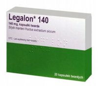 Legalon 140mg, Pharmapoint, wyciąg z ostropestu, marskość wątroby,  20 kapsułek