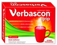 Verbascon Grip, Smak malinowy, 10 saszetek
