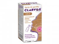 CLARVOX Gold, Spray do gardła, Nanocząsteczki złota, prawoślaz, kwas hialuronowy 30 ml