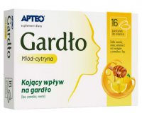 Apteo, Gardło miód-cytryna, 16 pastylek do ssania