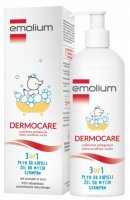 Emolium Dermocare 3w1, Płyn do kąpieli, żel do mycia, szampon, 400ml