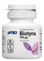 Apteo, Biotyna 150 µg biotinum, 50 pastylek do ssania