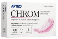 Apteo, Chrom Organiczny z niacyną, 100 tabletek