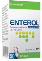 Enterol, Saccharomyces boulardii 250 mg, 50 kapsułek