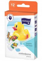 Matopat Happy Tattoo Plastry wodoodporne, 12 sztuk