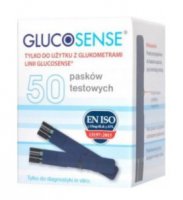 Glucosense, paski do oznaczania stężenia glukozy we krwi, 50 sztuk