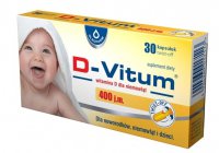 D-Vitum, Witamina D 400 j.m. dla noworodków, niemowląt i dzieci, 30 kapsułek twist-off