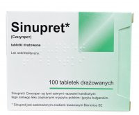 Sinupret, na katar zatoki, 100 tabletek drażowanych, Delfarma