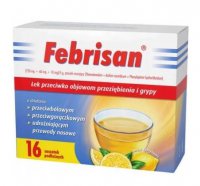 Febrisan, (750 mg + 60 mg + 10 mg)/5 g, proszek musujący, 16 saszetek