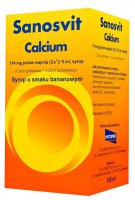 Calcium, Sanosvit, wapno bananowe syrop 150ml