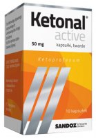 Ketonal Active 50mg, lek przeciwbólowy, 10 kapsułek