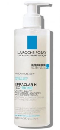 La Roche - Posay Effaclar H Iso-Biome, Kojący Krem Myjący, Przeciw Niedoskonałościom, 390ml