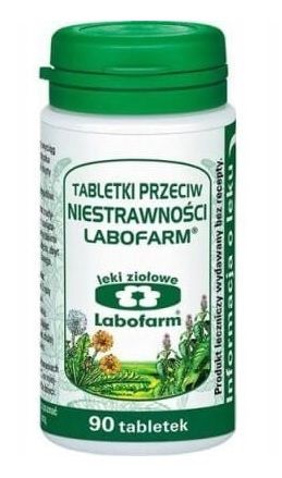 Labofarm, tabletki, przeciw, niestrawności, wzdęcia,  90tabletek