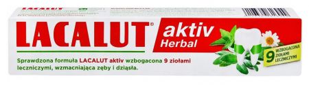 Lacalut Aktiv herbal pasta do zębów wzbogacona ziołami 75ml