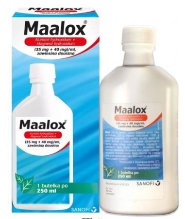 Maalox (35 mg + 40 mg)/ml, zawiesina doustna, 250ml