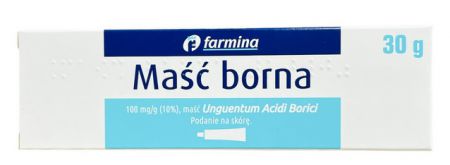 Maść Borna, 100mg/g (10%), kwas borny, maść na skórę,  antyseptyczna, przeciwzapalna, 30 g