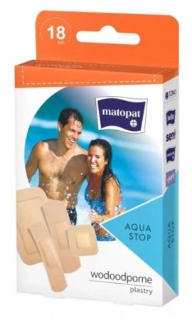 MATOPAT AQUASTOP zestaw plastrów wodoodpornych 18szt.