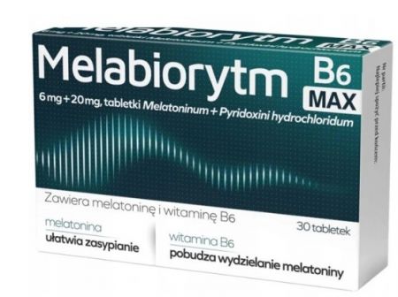 Melabiorytm B6 MAX, 6 mg + 20 mg, tabletki