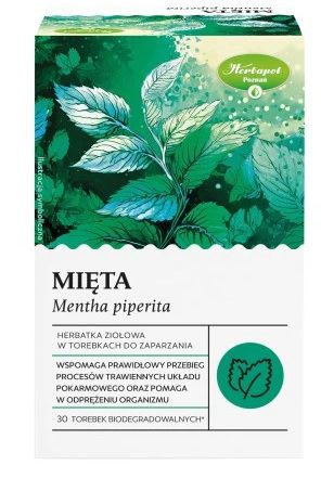 Mięta , herbatka ziołowa do zaparzania, 30 torebek biodegradowalnych