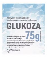 Milpharm, Glukoza o smaku neutralnym proszek, 75 g