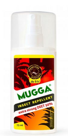 Mugga, Spray, 50%, DEET, na, komary, kleszcze, 75 ml.