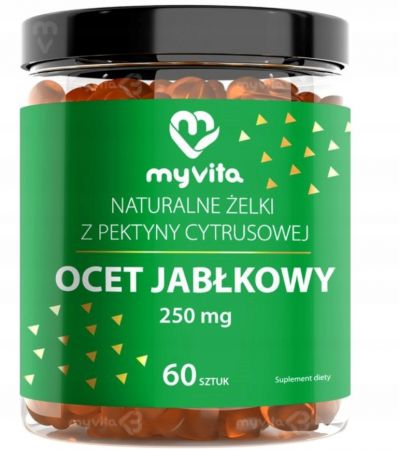 MyVita Ocet jabłkowy żelki 250 mg 60 sztuk