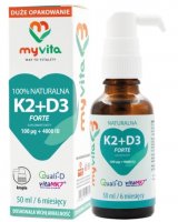 Myvita Witamina K2+D3 Forte, 100µg+4000IU, krople, 50 ml