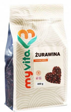 MyVita Żurawina Suszona, 400 gramów