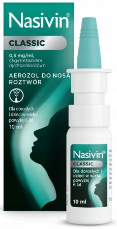 Nasivin Classic 0,5mg/ml aerozol 10 ml