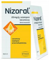 Nizoral, 20 mg/g szampon leczniczy saszetki, 6 x 6 ml