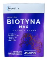 Novativ Biotyna Max + Cynk + Krzem, 75 tabletek