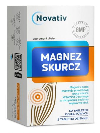 Novativ, Magnez Skurcz, 50 tabletek dojelitowych