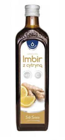 Oleofarm Imbir z cytryną, Sok z witaminą C, 490 ml