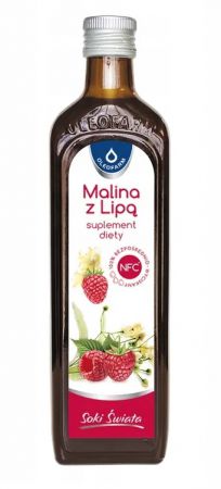 Oleofarm, Malina z Lipą Sok, 490 ml