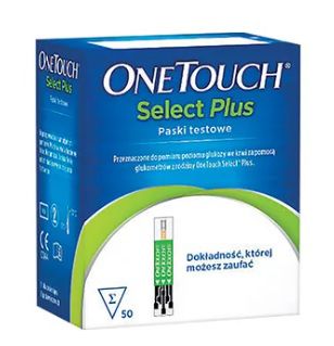 One Touch Select Plus, paski do oznaczania stężenia glukozy we krwi, 50 sztuk