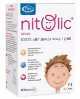 Pipi Nitolic, Zestaw z grzebieniem na wszy i gnidy, 100ml