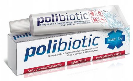 Polibiotic, maść na rany oparzenia owrzodzenia, 15 g