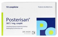 Posterisan 387,1 mg 10 czopków doodbytniczych