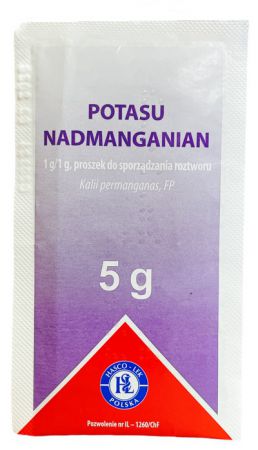 Potasu nadmanganian, proszek 5g, 1 saszetka