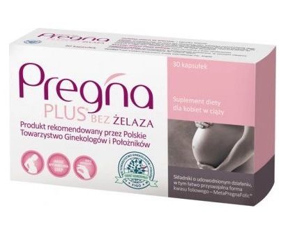 Pregna Plus bez żelaza, 30 kapsułek