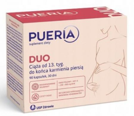 Pueria Duo, ciąża od 13 tygodnia, 90 kapsułek