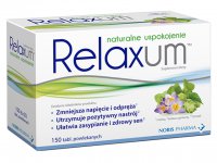 Relaxum, naturalne uspokojenie, melisa, krokus uprawny, chmiel, 150 tabletek powlekanych