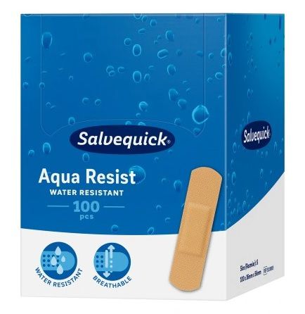 Salvequick Aqua Resist, plastry opatrunkowe, 100x16mmx56mm,  100 sztuk