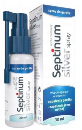 Septinum Silver spray 30 ml zapalenie gardła jamy ustnej