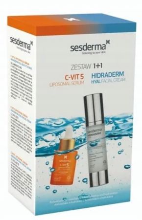 Sesderma zestaw, Hidraderm krem 50 ml + C-Vit 5 serum 30 ml