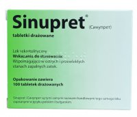 Sinupret, na katar zatoki, 100 tabletek drażowanych, Inpharm