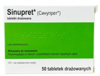 Sinupret, na katar zatoki, 50 tabletek drażowanych