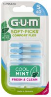 Sunstar Gum Soft-Picks Comfort Flex, czyściki międzyzębowe, miętowe, rozmiar S, 40 sztuk