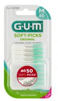 Sunstar Gum Soft-Picks Original, szczoteczki do przestrzeni międzyzębowych, średnie, M, 50 sztuk