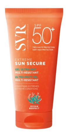 SVR Sun Secure Extreme SPF50+, Ultra odporny, matujący żel ochronny, 50 ml